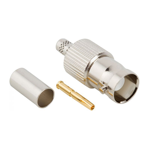BNC RF Coaxial Connector | Straight Jack, Crimp, 50 Ω