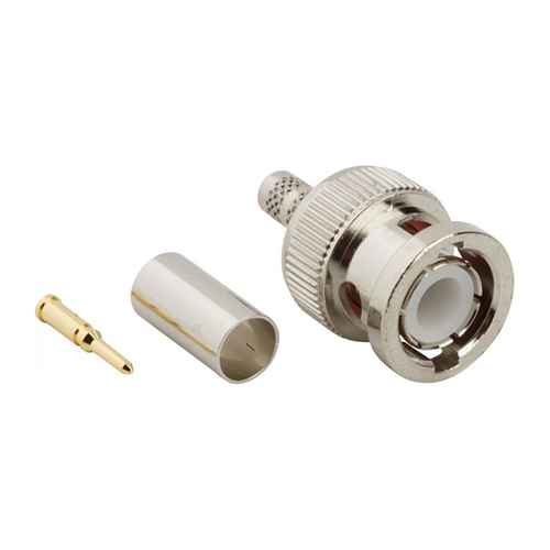 BNC RF Coaxial Connector | Straight Plug, Crimp, 50 Ω