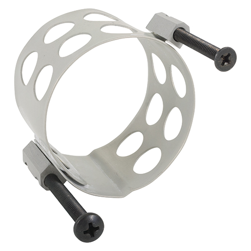 123-1900-D Round Clamp | 2 in, 1.5 in Depth, Chromic-Anodized Finished