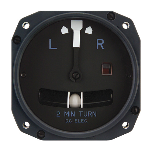 1234T100 Turn and Slip Indicator | 3-inch, 12–32 VDC, 3-pin, White Ball, Lighted