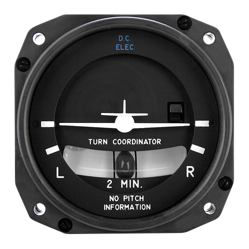 1394T101 Turn Coordinator | 11-32V, 3-Pin, Non-Lighted, Black Ball, Brushless