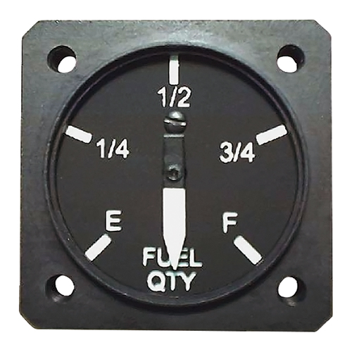 Electronic Fuel Quantity Indicator | 2-1/4 in, 10Ω–180Ω, Resistive Float Sender