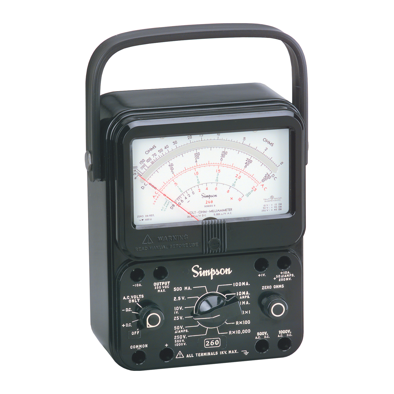 Simpson 260 Series 8 Analog Multimeter with Calibration