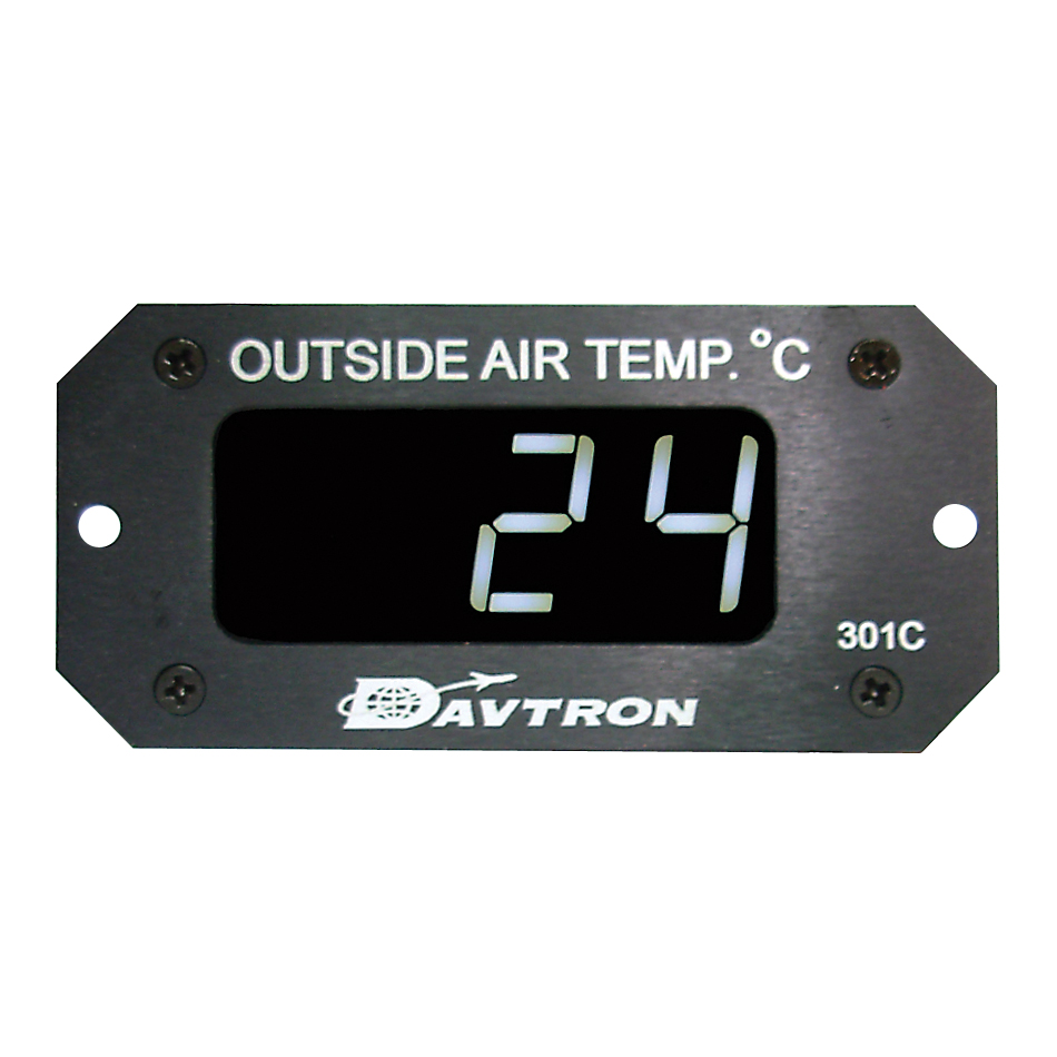 M301 Digital Outside Air Temperature Gauge | Celsius, White LED, 3-Pin Remote Probe