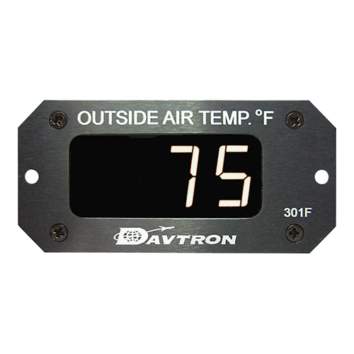 M301 Digital Outside Air Temperature Gauge | Fahrenheit, White LED, 3-Pin Remote Probe