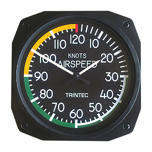 Wall Clock | Airspeed Aviator Style Thermometer, 10 Inch