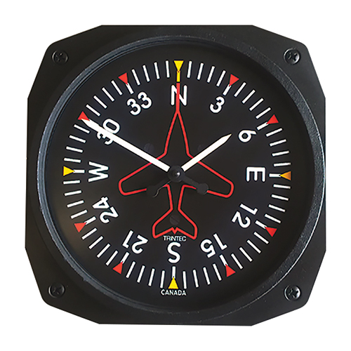 Wall Clock | Directional Gyro Aviator Style, 10 Inch