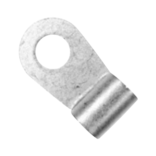 4 AWG Ring Terminal | Flag, Tin-Plated Copper, 5/16 Stud Size, Uninsulated
