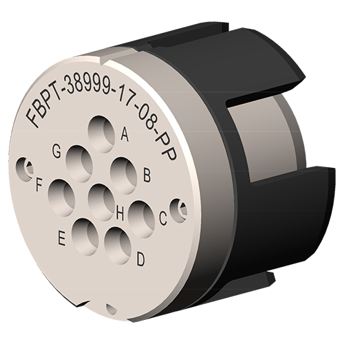 FiberChek Inspection Plug | Size 17-08 Plug-Pins, Size 16 Contacts | For 38999 Type III Guides