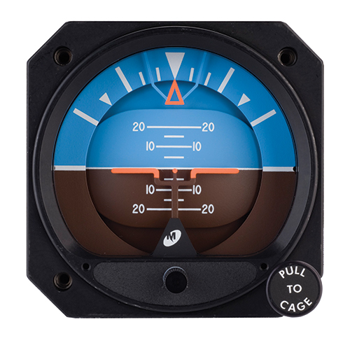 Model 4300 Attitude Indicator | 3-1/8in, Electric, Rotating Roll, Traditional, 10-32 VDC, 0º Tilt, 28 VDC Lighting