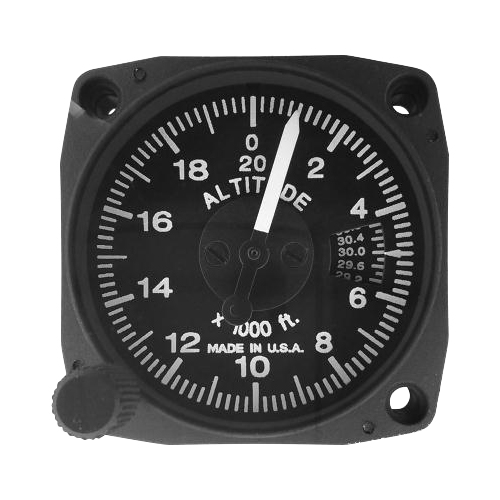 Altimeter | 2-1/4 in, 0-10,000 ft, in. of HG, Non-TSO