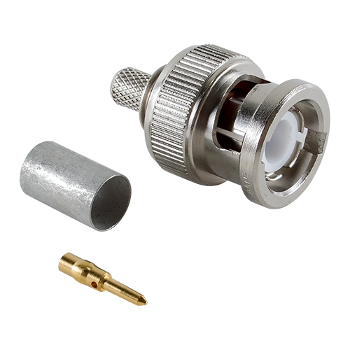 BNC Dual Crimp Plug Connector | RG-142, RG-142A, RG-142B​