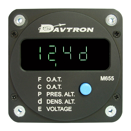 M655 Multi-Function Indicator Gauge | NVG, 2-1/4 Mount, O.A.T. ºC/ºF, Pressure/Density Altitude, DC Voltage