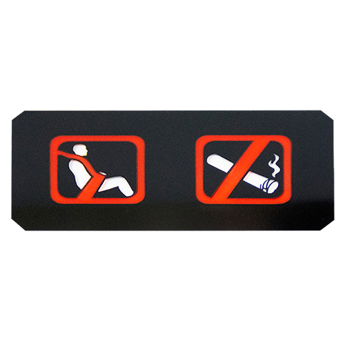 No Smoking/Fasten Seat Belt Graphic | For LED Part Number 7310004-00