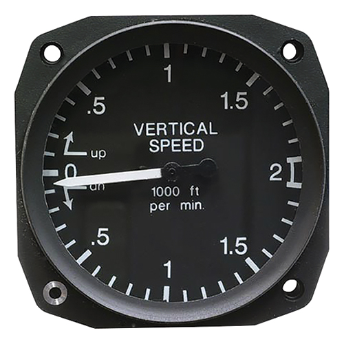 Vertical Airspeed Indicator | 0 – 6000 ft/min, 3-1/8 in, B & W Dial Markings
