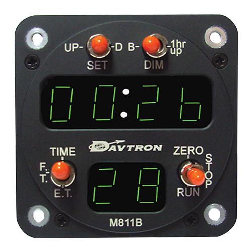 M811 Digital Clock | 12hr with Flight Time Reset