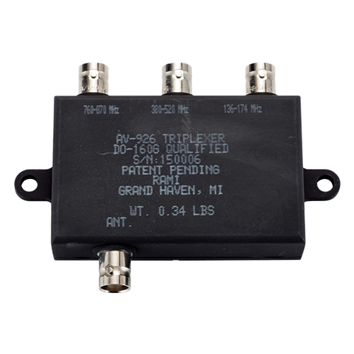 AV-926 Antenna Triplexer | 136–174 MHz, 380–520 MHz & 760–870 MHz, For AV-925 Blade Antenna