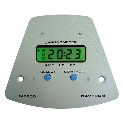 MB800 Yoke Mount Digital Clock | 28V NVIS Green A Lighting, Cream Color | For Beechcraft King Air