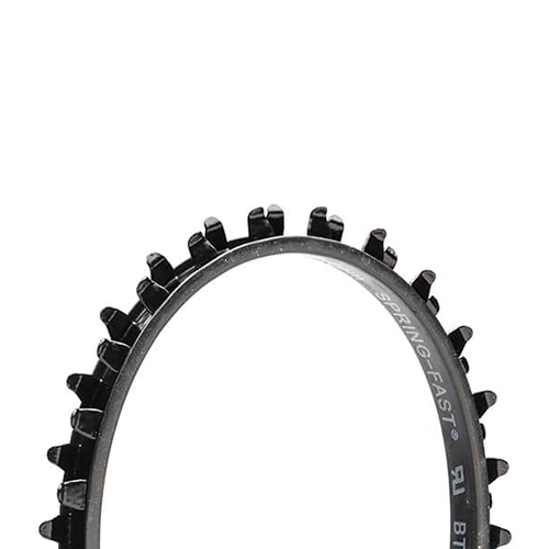 BT Series Spring-Fast Grommet Edging | 0.240 to 0.260 in Panel Thickness, Black, 25 ft Reel