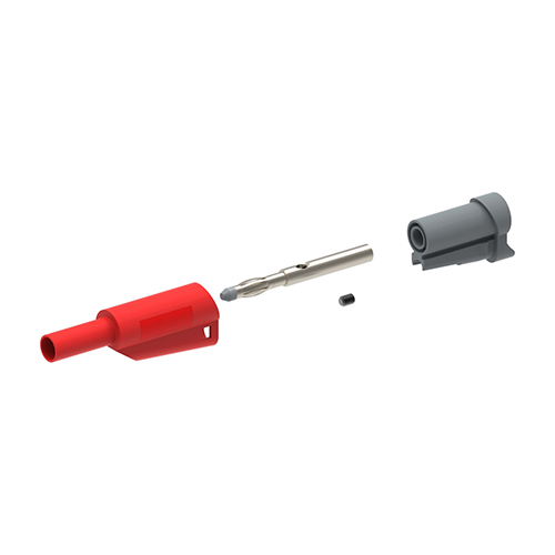 CT2631 Series Stacking Banana Plug | 12 AWG, 4 mm, Solderless, Red