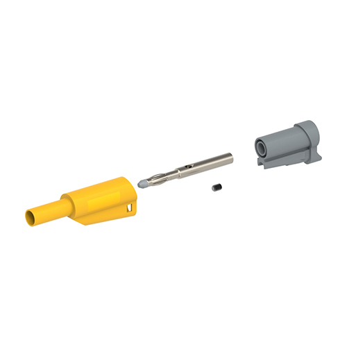 CT2631 Series Stacking Banana Plug | 12 AWG, 4 mm, Solderless, Yellow