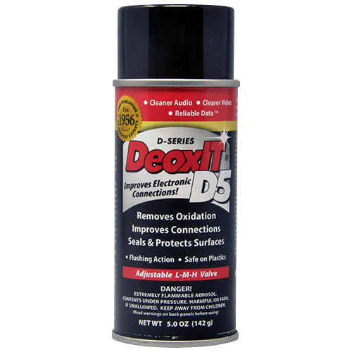 DeoxIT® D-Series  D5 Contact Cleaner & Rejuvenator | Adjustable Valve, 5oz