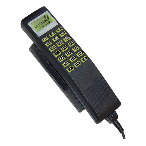 DT100 Telephone Handset with Locking Base | 6 ft. Coil Cord with RJ11/6 and 9-Pin D-Sub Male Connectors, 16 in. Straight Pigtail