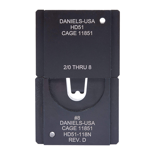 HD51-118N Die Set | 0.115-inch Double Indent, #8 Uninsulated Terminals