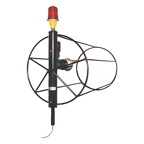 Lighted Aviation Windsock Frame | 36 x 144 in. Windsock, Red Obstruction Light