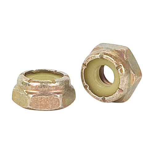 Self-Locking Nylon Hex Nut | 3/8-24 Threads, 9/16-inch Width, Right Hand Thread