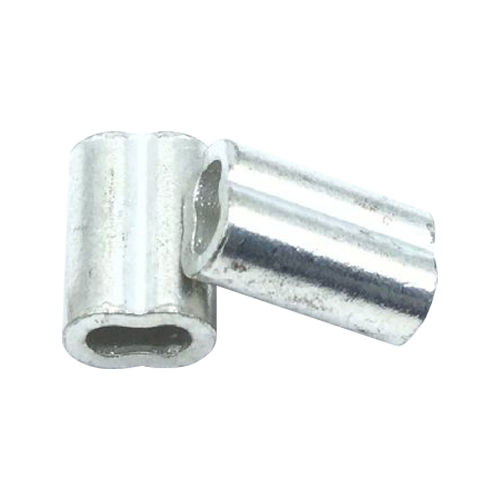 Wire Sleeve | 1/16-inch Cable, 3/8-inch Length, 1/4-inch Height, Tin-Plated Copper