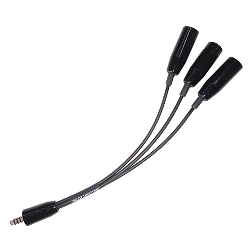 Triple Helicopter/Military Headset Adapter