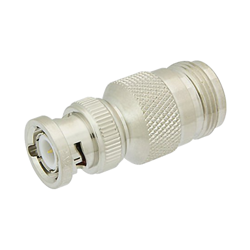 N Female to BNC Male RF Adapter | 50Ω, Straight Body Geometry