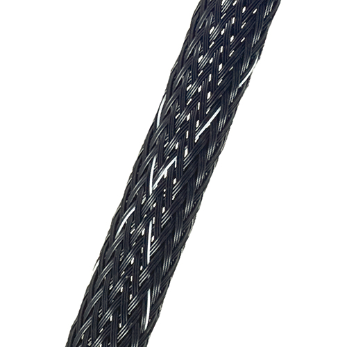 PFA-ECM Protect-Fast Braided Sleeving | 3/4in, 75ft roll, Black with White Tracer