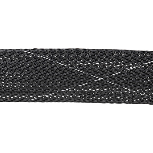 PFA Protect-Fast Braided Sleeving | 1-1/4in dimeter, 50ft roll, Black with White tracer