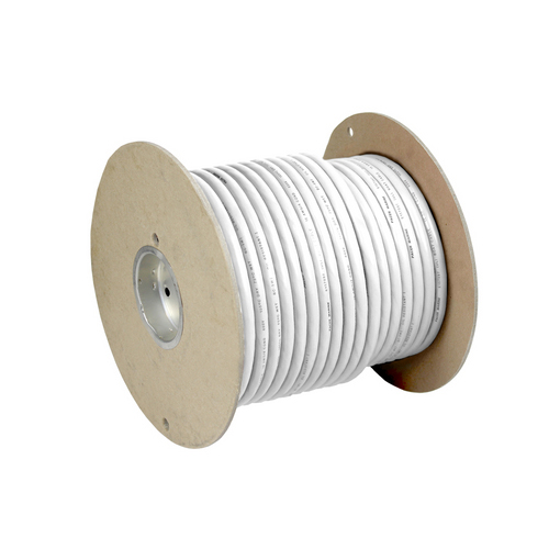 UL Round Duplex Boat Cable | 10 AWG, Red/Yellow, White Jacket | 100ft