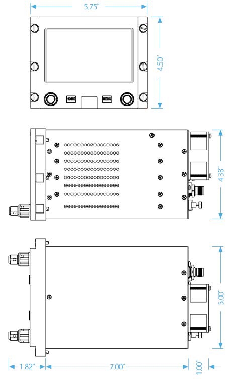 RT-7000 Diagram with dimensions
