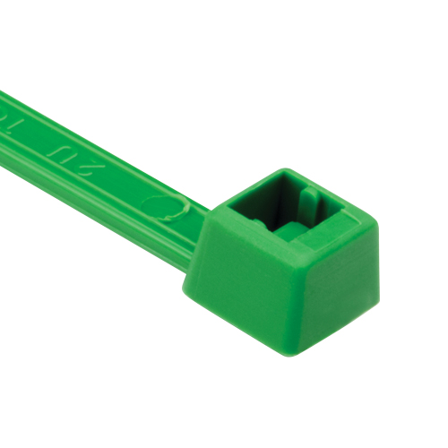 T-Series Cable Ties | Green, 8 in, UL Rated, 50 lb Tensile Strength, PA66