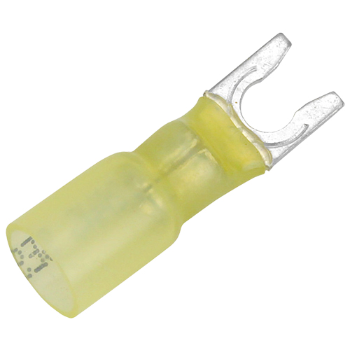 Heat Shrink Fork Terminal | 12-10 AWG, #10, 100pc