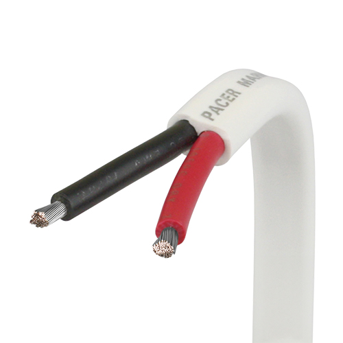 UL Duplex Boat Cable | 16 AWG, Red/Black, White Jacket | 250ft