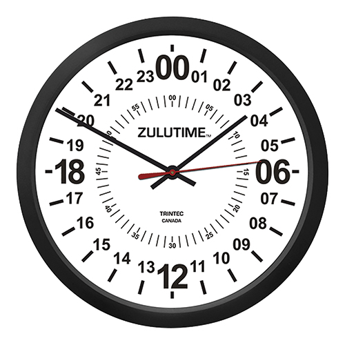 ZULUTIME 24-Hour Wall Clock | 10-inch, White