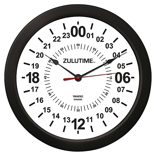 ZULUTIME 24-Hour Wall Clock | 14-inch, White