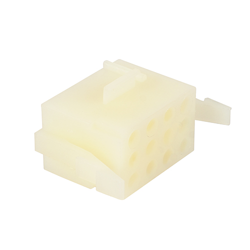 Mate-N-Lok Plug Housing | 12-Position, 3-Row, Nylon, Panel Mount