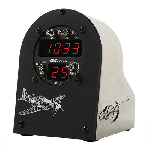 D811C Aviators Desk Clock | Walnut Presentation Box, Custom Engraving
