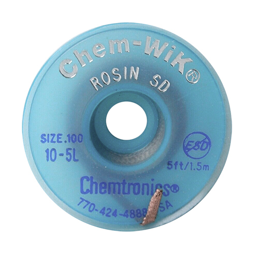 Chem-WikÂ® Rosin SD Desoldering Wick | 0.100, 5ft Bobbin, #4 Blue