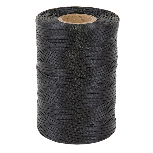 103-2 Nylon Lacing Tape | Black, Waxed, 500yd, A-A-52080