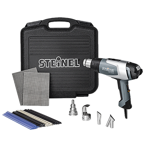 PLASTIC WELDING KIT/Includes: HL2020E heat gun, welding nozzle, 20 mm lap welding slit nozzle, 9 mm reduction nozzle, 39 mm reflector nozzle, 2 ea wire mesh, plastic welding rod assortment, plastic we