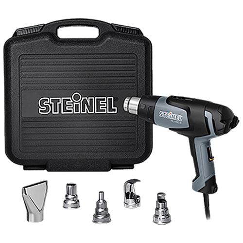 INDUSTRIAL KIT/Includes: HL1920 heat gun, 14 mm reflector nozzle, 39 mm reflector nozzle, 9 mm reduction nozzle, 20 mm reduction nozzle, 75 mm spreader nozzle, catalog and heavy duty carrying case.