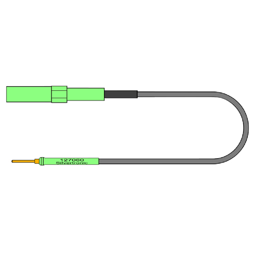 4 mm Avionic Test Lead | Pin Size 20, 300 mm Length, Green