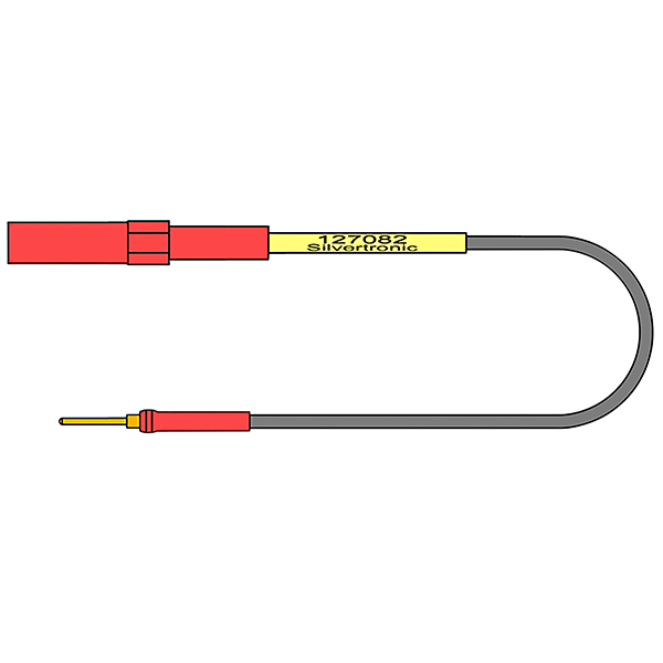 4 mm Avionic Test Lead | Pin Size 20, 300 mm Length, Red